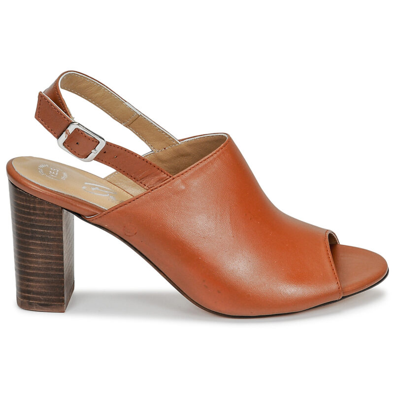 Betty London Sandalias de tac&oacute;n marr&oacute;ns JIKOTEGE para mujer - Talla 2