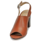 Betty London Sandalias de tac&oacute;n marr&oacute;ns JIKOTEGE para mujer - Talla 3