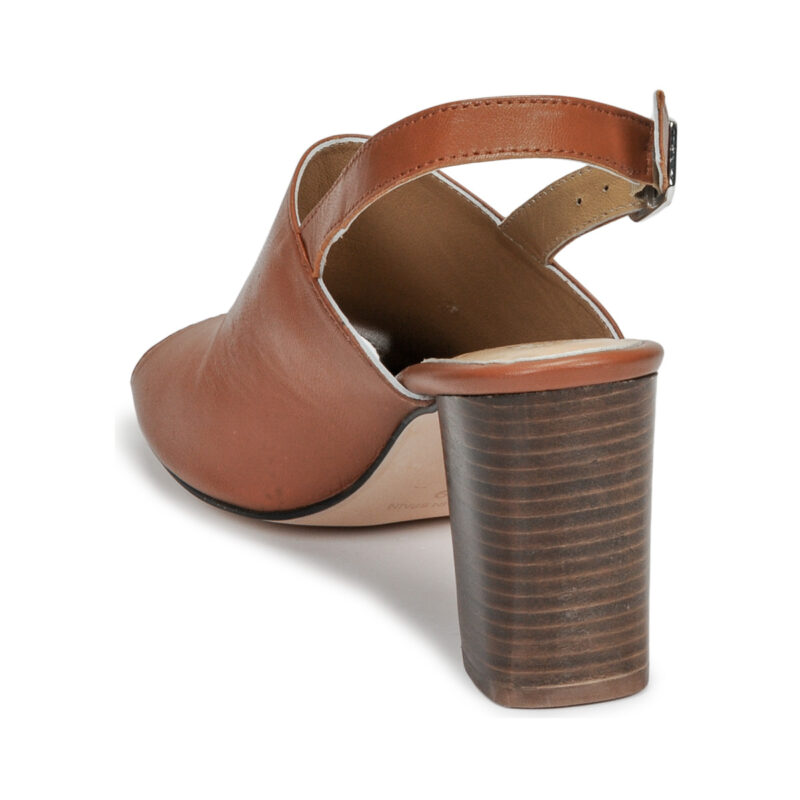 Betty London Sandalias de tac&oacute;n marr&oacute;ns JIKOTEGE para mujer - Talla 5