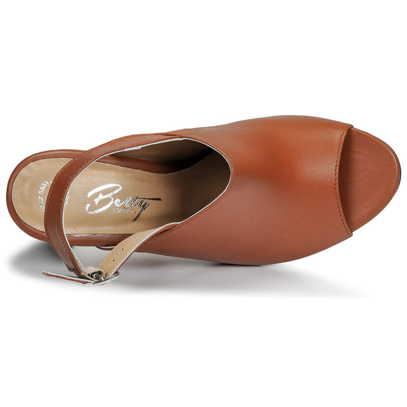 Betty London Sandalias de tac&oacute;n marr&oacute;ns JIKOTEGE para mujer - Talla 6