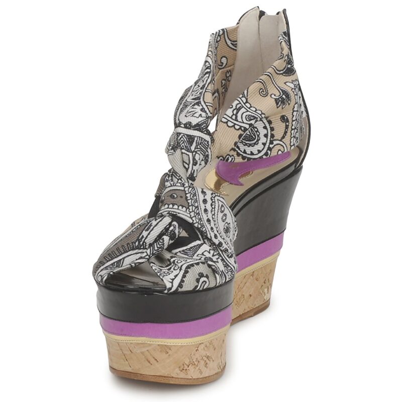 Etro 3467 Grigio Sandali con zeppa Donna - 3