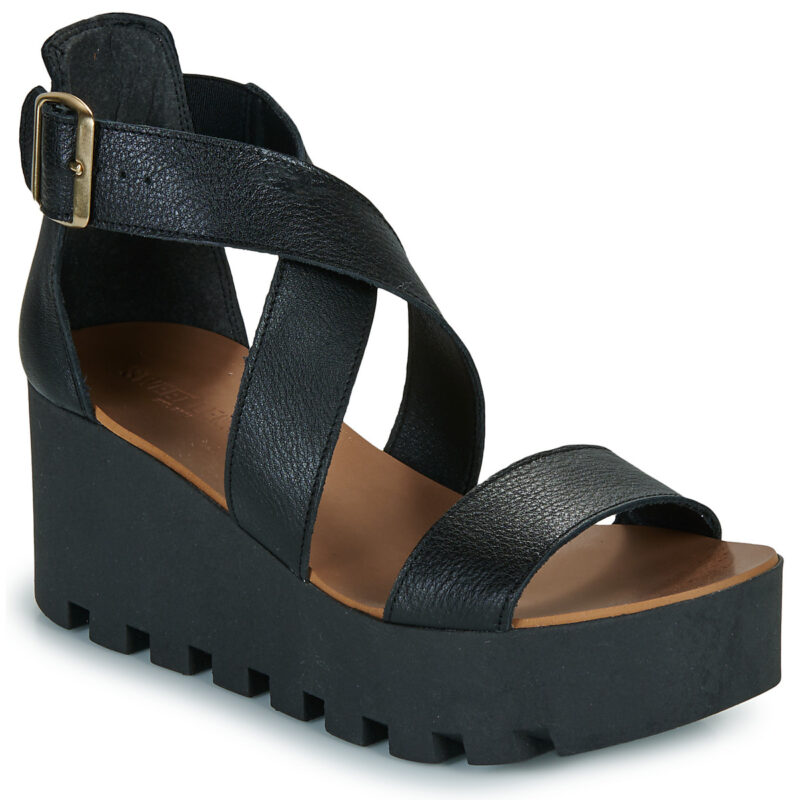 Sweet Lemon SUBWAY Nero Sandali con zeppa Donna - 1