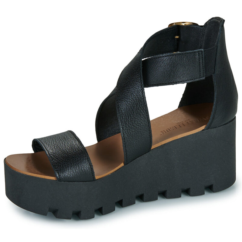 Sweet Lemon SUBWAY Nero Sandali con zeppa Donna - 4