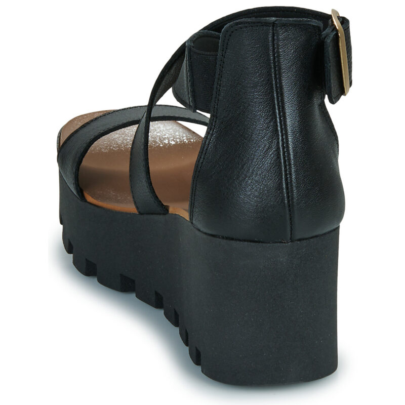 Sweet Lemon SUBWAY Nero Sandali con zeppa Donna - 5