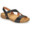 Art I BREATHE Black Flat Sandals Women