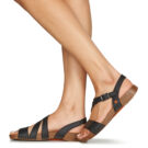 Art I BREATHE Black Low Sandals Women - 8