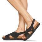 Art RHODES Black Wedge Sandals Women - 8
