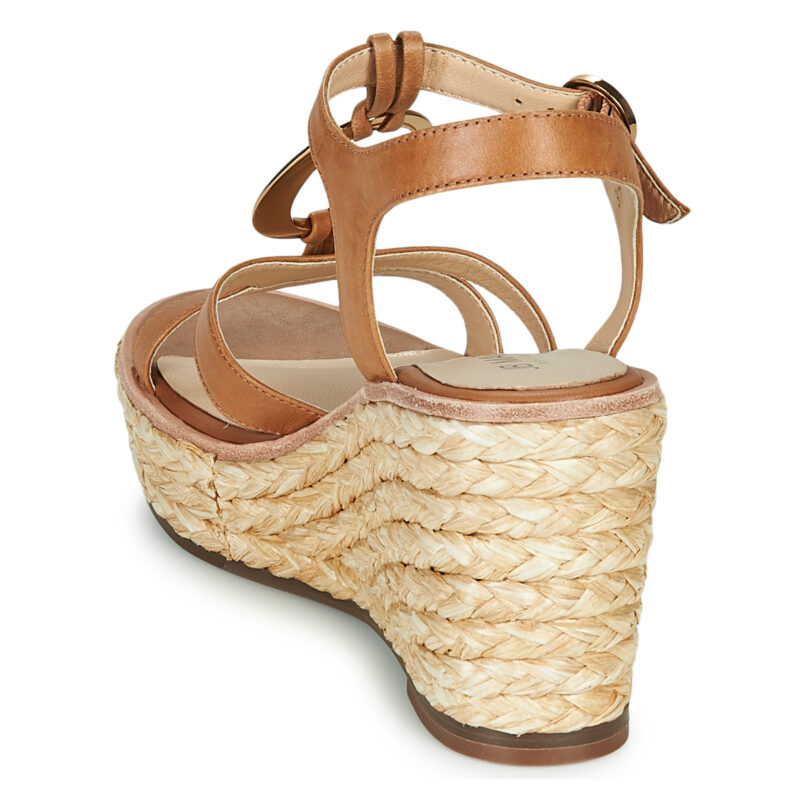 JB Martin EMANI Marrone Sandali con zeppa Donna - 5