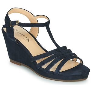 JB Martin  QUIRA  Blu -  Sandali con zeppa  Donna