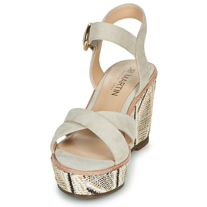 JB Martin EMEA Beige Sandali con zeppa Donna - 3