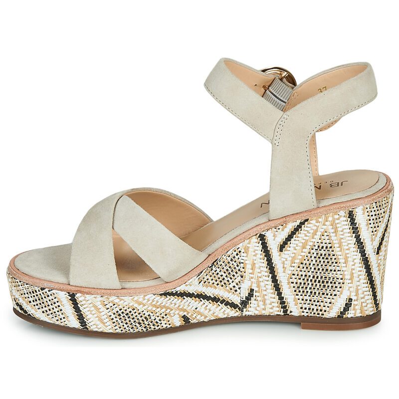 JB Martin EMEA Beige Sandali con zeppa Donna - 4