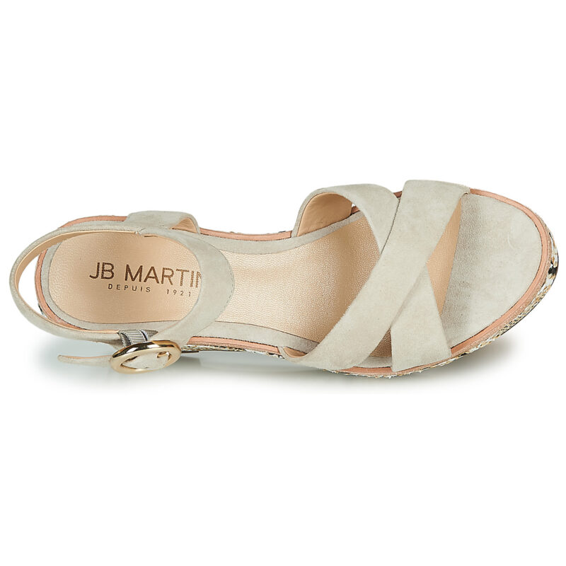JB Martin EMEA Beige Sandali con zeppa Donna - 6