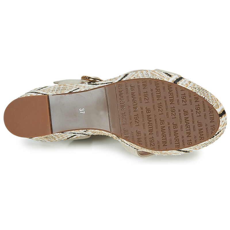 JB Martin EMEA Beige Sandali con zeppa Donna - 7