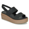 Crocs CROCS BROOKLYN LOW WEDGE W Sandalias de cu&ntilde;a baja negras para mujer