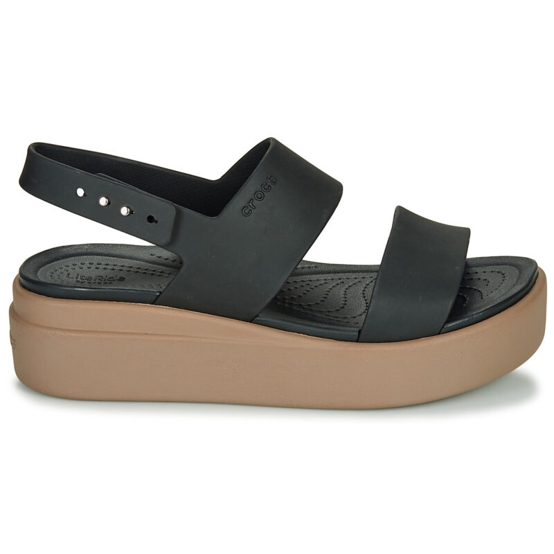 Crocs CROCS BROOKLYN LOW W Sandales plates noires pour femmes - 2