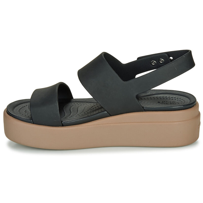 Crocs CROCS BROOKLYN LOW W Sandales plates noires pour femmes - 4