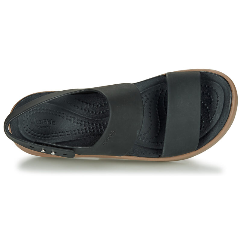 Crocs CROCS BROOKLYN LOW W Sandales plates noires pour femmes - 6