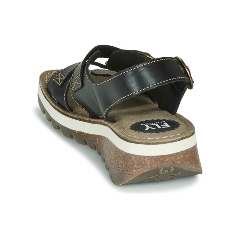 Fly London Sandales compens&eacute;es noires TEAR2 FLY pour femmes - 5