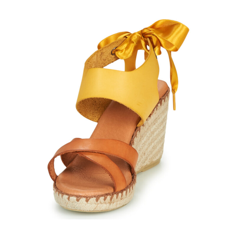 Pataugas FIONA Gelb Keilabsatz Sandalen Damen - 3