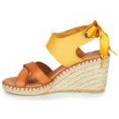 Pataugas FIONA Gelb Keilabsatz Sandalen Damen - 4