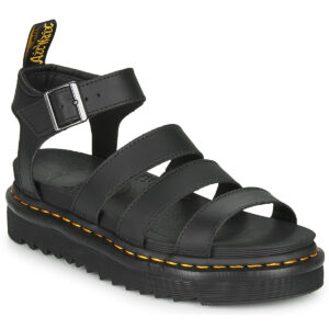 Dr. Martens  BLAIRE BLACK HYDRO  Nero -  Sandali con zeppa  Donna