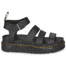 Dr. Martens BLAIRE BLACK HYDRO Schwarze Keilsandalen f&uuml;r Damen - Gr&ouml;&szlig;e 2
