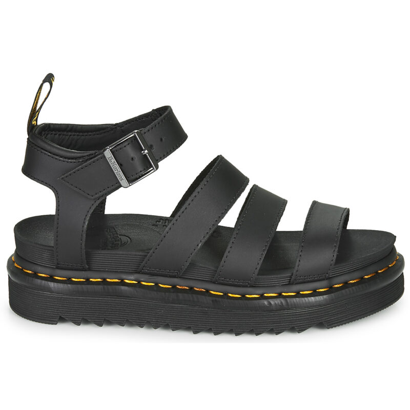 Dr. Martens BLAIRE BLACK HYDRO Schwarze Keilsandalen f&uuml;r Damen - Gr&ouml;&szlig;e 2
