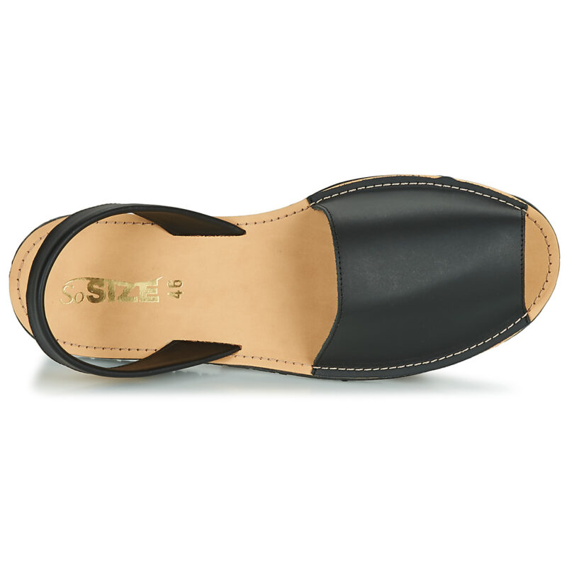 So Size LOJA Schwarze Damen-Sandalen - Gr&ouml;&szlig;e 6
