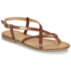 Les Tropeziennes par M.Belarbi CHOU Braun Flache Sandalen Damen
