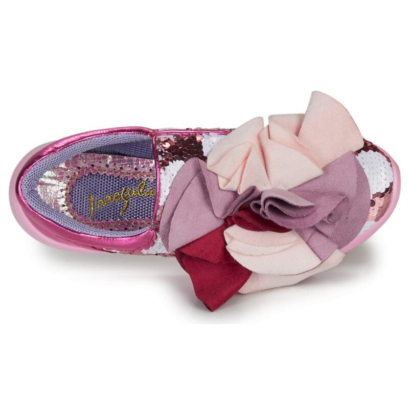 Irregular Choice RAGTIME RUFFLES Pink Low Top Sneakers Women - 6