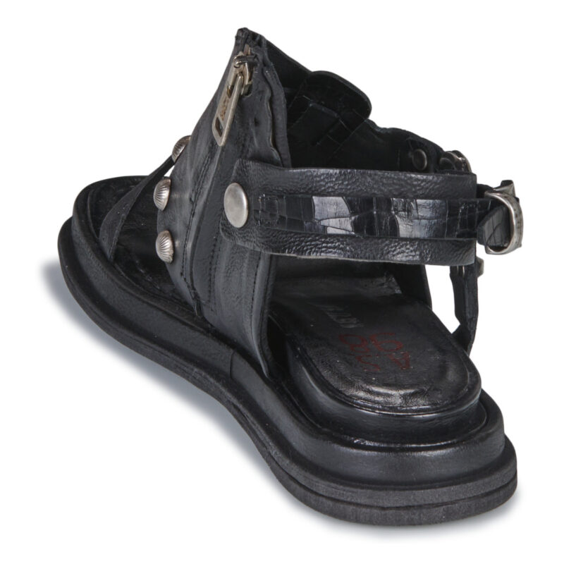Airstep / A.S.98 POLA Schwarz Flache Sandalen Damen - 5