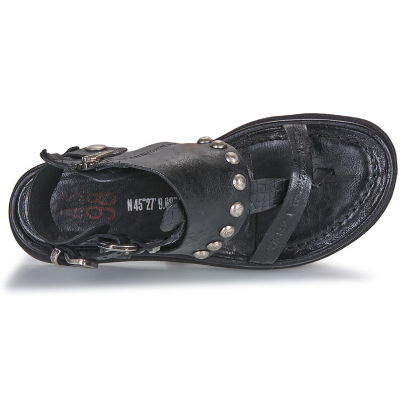 Airstep / A.S.98 POLA Schwarz Flache Sandalen Damen - 6