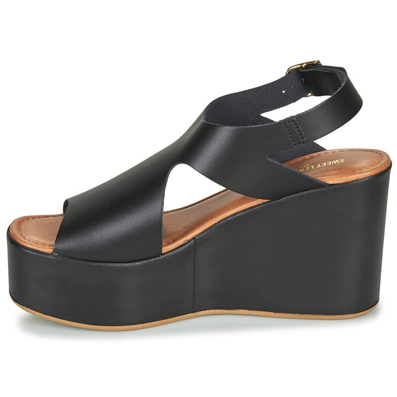Sweet Lemon IJOX Nero Sandali con zeppa Donna - 4