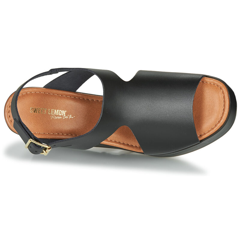 Sweet Lemon IJOX Nero Sandali con zeppa Donna - 6