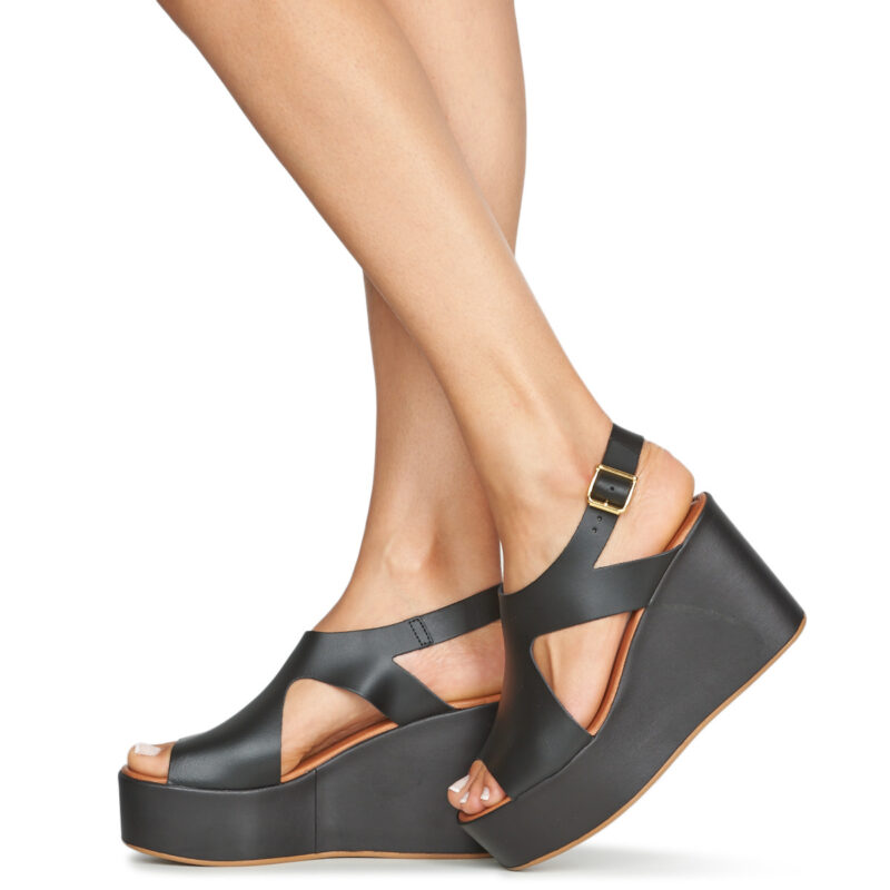 Sweet Lemon IJOX Nero Sandali con zeppa Donna - 8