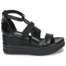 Mjus BELLANERA Schwarze Keilsandalen f&uuml;r Damen - Gr&ouml;&szlig;e 2