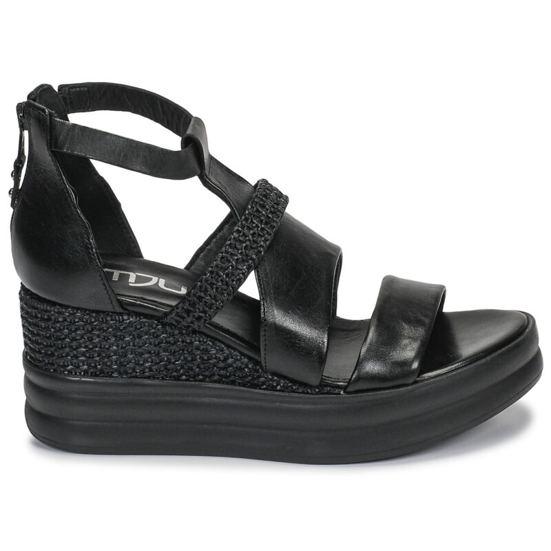 Mjus BELLANERA Schwarze Keilsandalen f&uuml;r Damen - Gr&ouml;&szlig;e 2