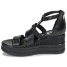 Mjus BELLANERA Schwarze Keilsandalen f&uuml;r Damen - Gr&ouml;&szlig;e 4