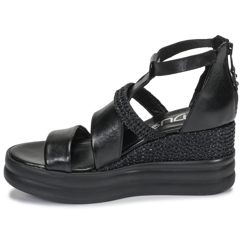 Mjus BELLANERA Schwarze Keilsandalen f&uuml;r Damen - Gr&ouml;&szlig;e 4