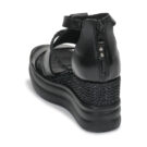 Mjus BELLANERA Schwarze Keilsandalen f&uuml;r Damen - Gr&ouml;&szlig;e 5