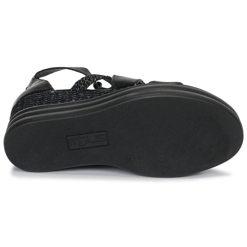 Mjus BELLANERA Schwarze Keilsandalen f&uuml;r Damen - Gr&ouml;&szlig;e 7