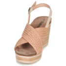 Sandalias de cu&ntilde;a Refresh NANI color beige para mujer - 3