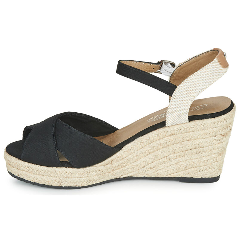 Tom Tailor NOUMI Keilsandalen, schwarz, Damen - Gr&ouml;&szlig;e 4