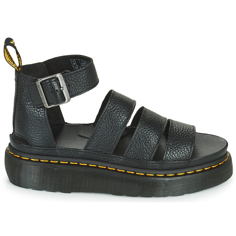 Dr. Martens CLARISSA II QUAD BLACK MILLED NAPPA Black Women's Flat Sandals - 2