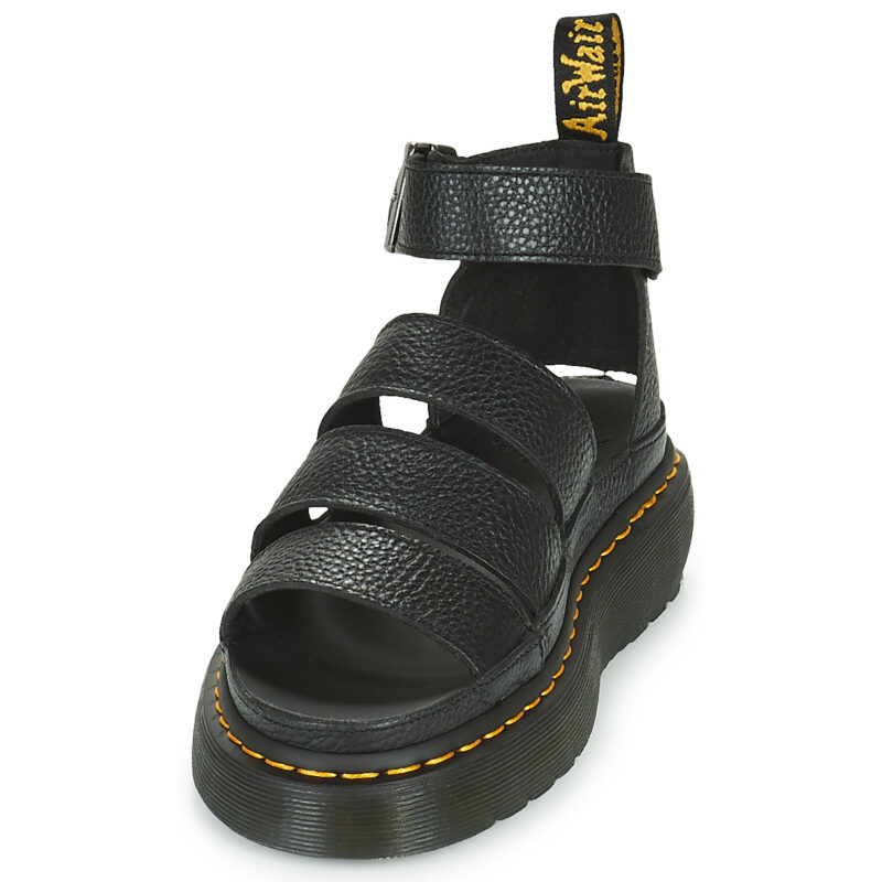Dr. Martens CLARISSA II QUAD BLACK MILLED NAPPA Black Women's Flat Sandals - 3