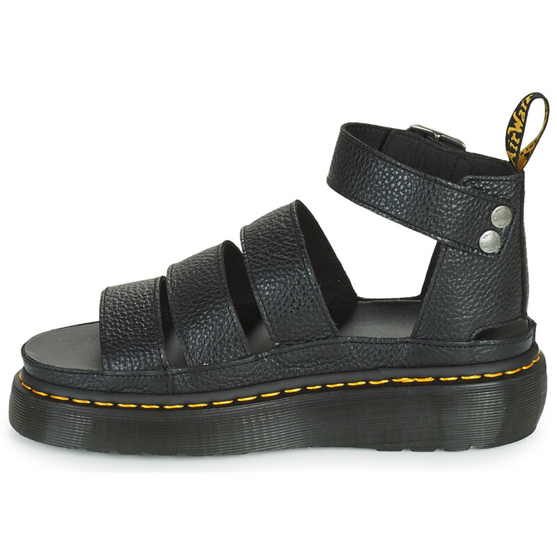 Dr. Martens CLARISSA II QUAD BLACK MILLED NAPPA Black Women's Flat Sandals - 4