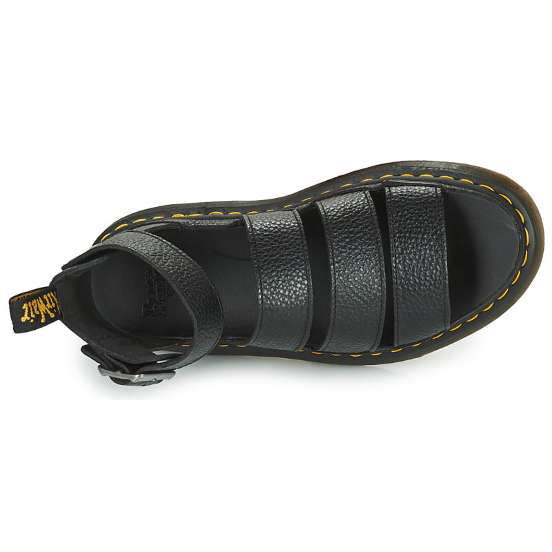 Dr. Martens CLARISSA II QUAD BLACK MILLED NAPPA Black Women's Flat Sandals - 6