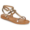 Les Tropeziennes par M.Belarbi HILAN Gold Flat Sandals Women