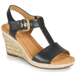 Gabor 6282457 Schwarze Keilsandalen f&uuml;r Damen