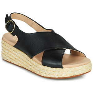 Clarks KIMMEI CROSS Schwarze Keilsandalen f&uuml;r Damen